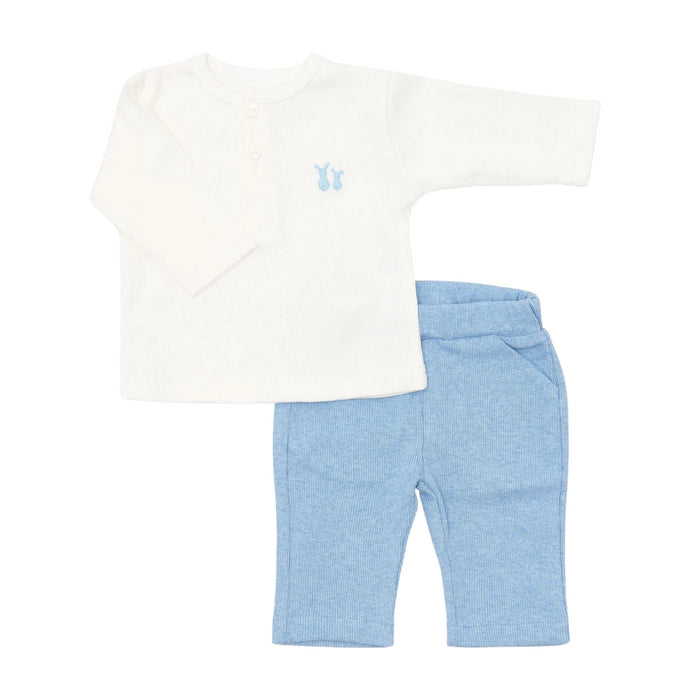 Poetree kids - Luc baby-set rib Denim-Blue