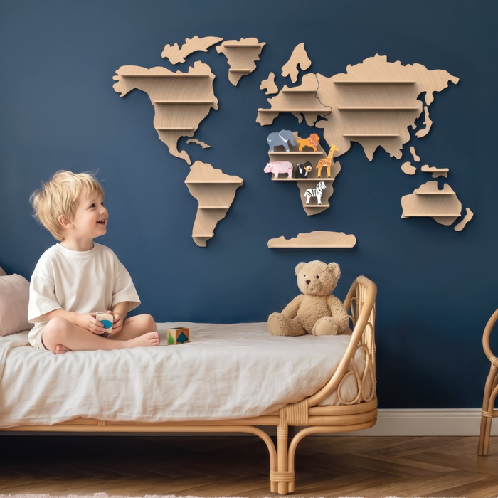 Speedy Monkey - World Map Shelf