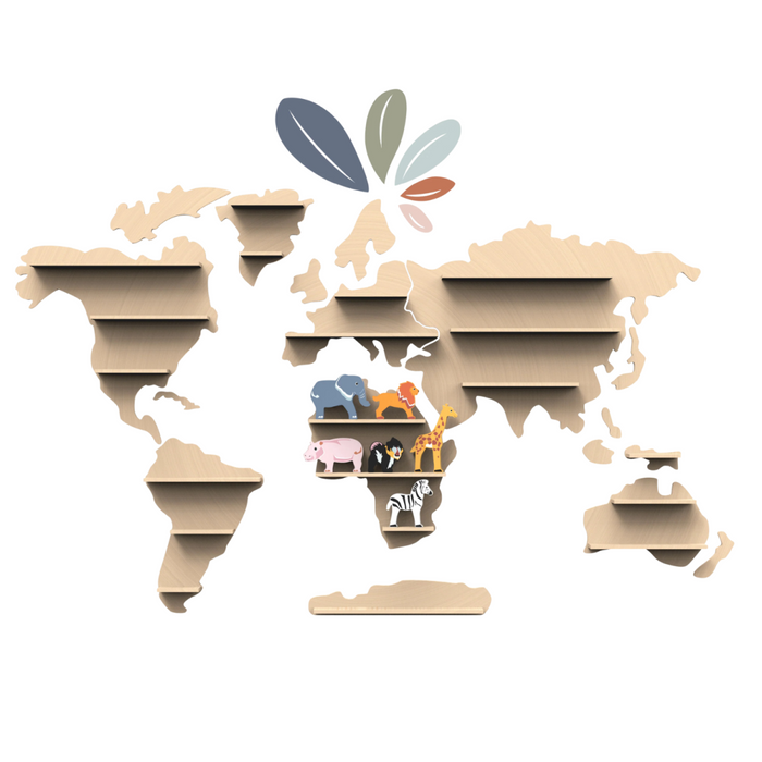 Speedy Monkey - World Map Shelf
