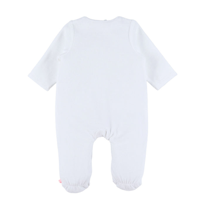 Noukies - Wit fluwelen babypakje