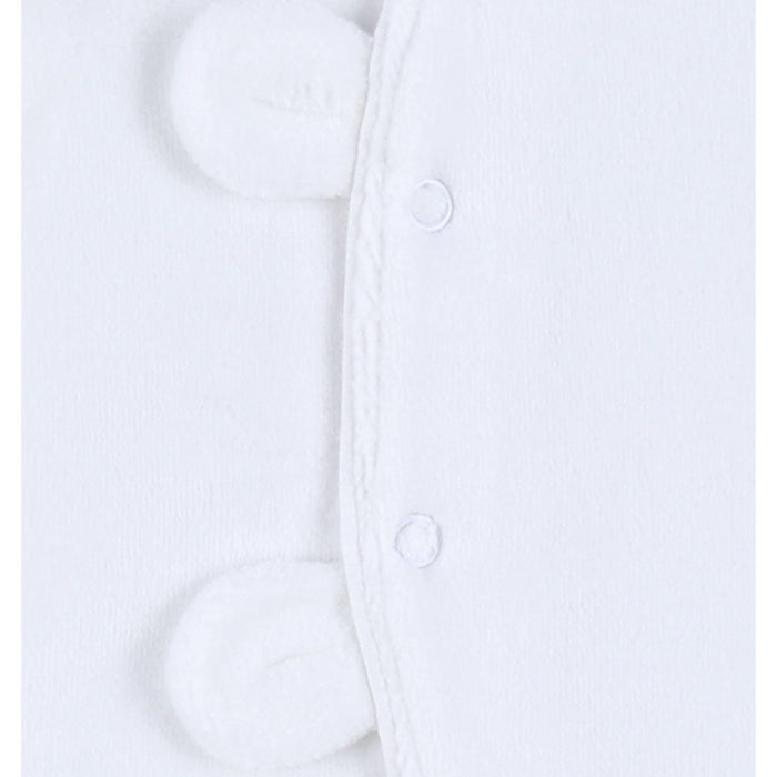 Noukies - Wit fluwelen babypakje
