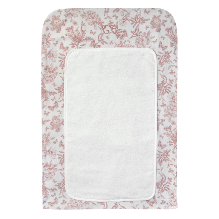 Tartine et Chocolat - Hoes verzorgingskussen Toile de Jouy rose