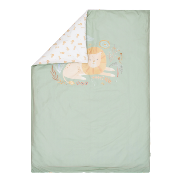 Little Dutch - Dekbedovertrek 140x200 - Groen - Safari Leo