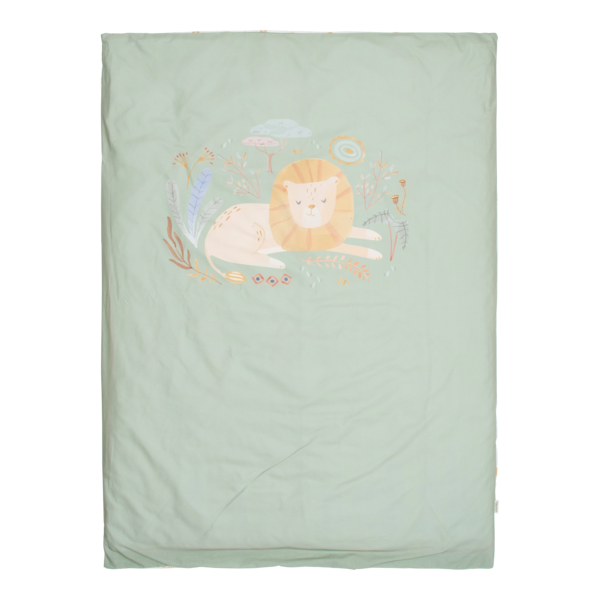 Little Dutch - Dekbedovertrek 140x200 - Groen - Safari Leo