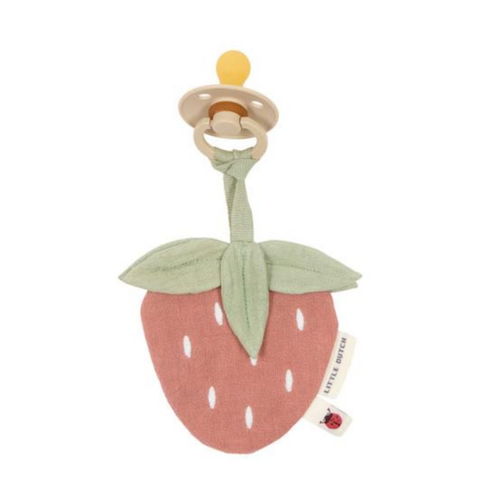 Little Dutch - Speendoekje hydrofiel Aardbei - 10x10cm