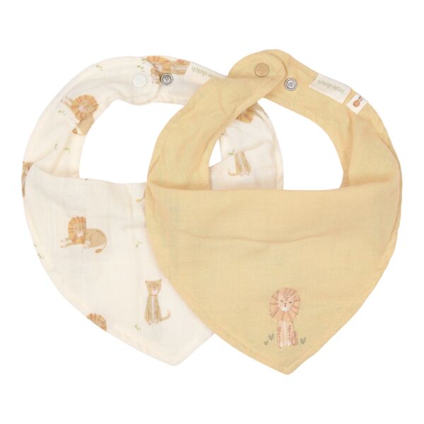 Little Dutch - 2-pack Bandana slab - Geel - Safari Leo