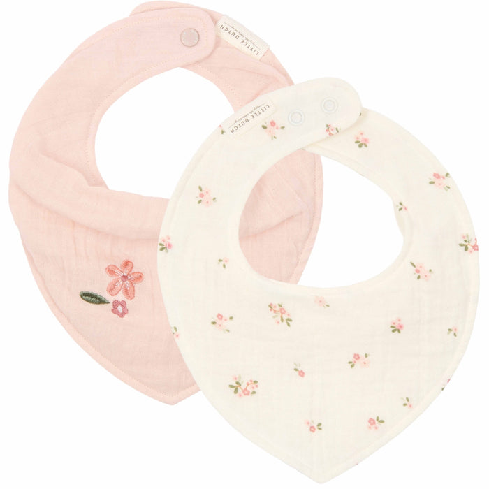 Little Dutch - Bandana slab hydrofiel set van 2 Fairy Blossom & Blossom - 22x19cm