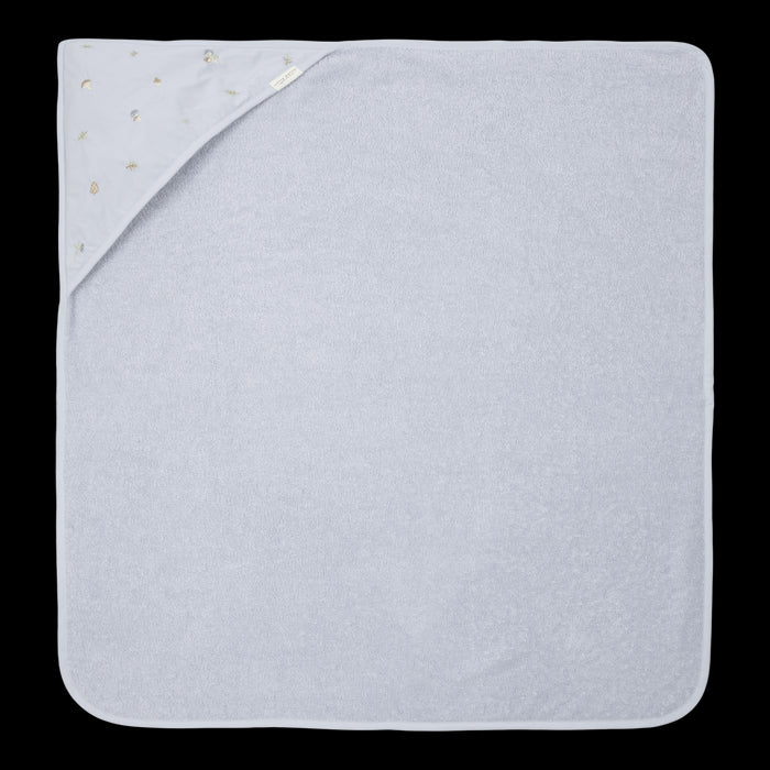 Little Dutch - Badcape geborduurd Blue - 75x75 cm