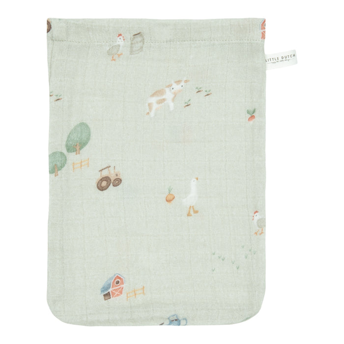 Little Dutch - Washandjes set hydrofiel Little Farm / Olive