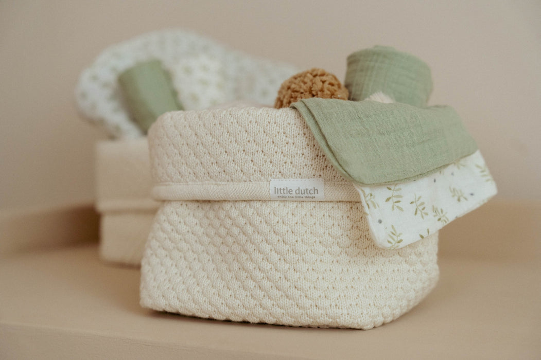 Little Dutch - Washandjes set hydrofiel Blueberry Leaves & Sage - 21x14cm