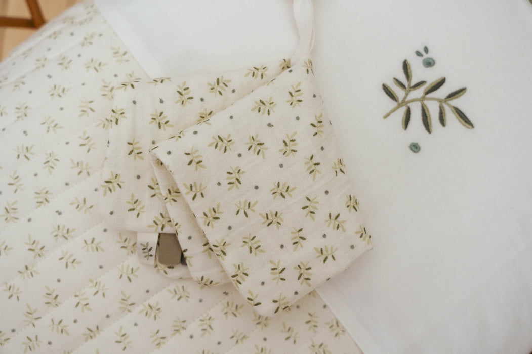 Little Dutch - Monddoekjes set hydrofiel Blueberry Leaves & Sage - 25x25cm