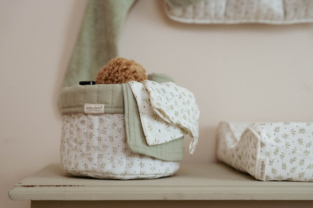 Little Dutch - Swaddle doeken hydrofiel 70 x 70 Blueberry Leaves & Sage