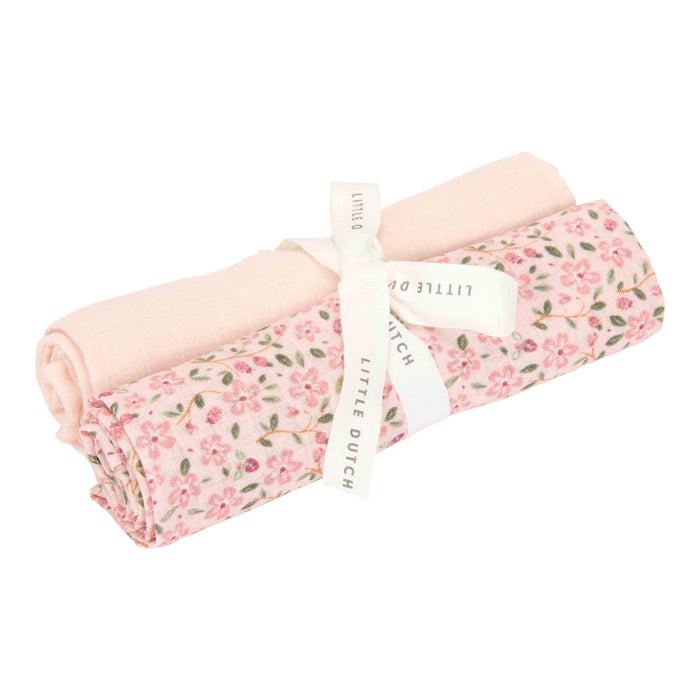 Little Dutch - Swaddle doeken hydrofiel - Fairy Floral & Blossom - 70x70cm
