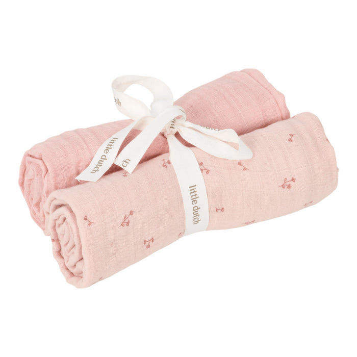 Little Dutch - Swaddle doeken hydrofiel 70x70 - Pure blossom print