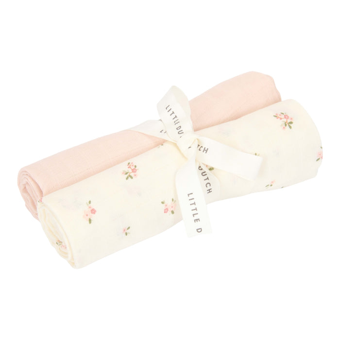 Little Dutch - Swaddle doeken hydrofiel 70 x 70 Fairy Blossom & Blossom