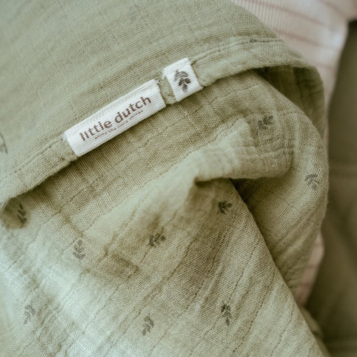 Little Dutch - Swaddle doek hydrofiel 120x120 - Pure soft Sage print