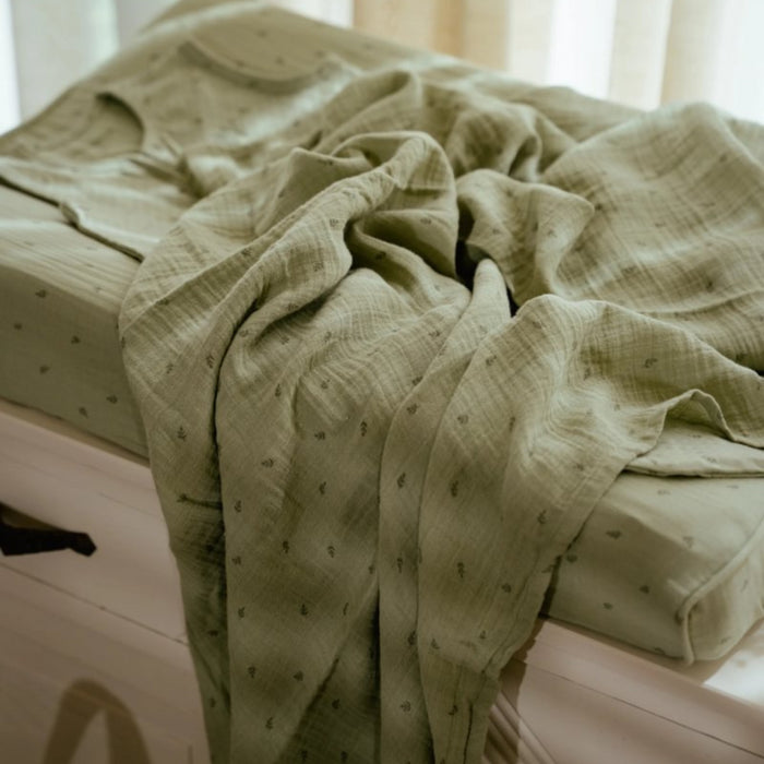 Little Dutch - Swaddle doek hydrofiel 120x120 - Pure soft Sage print