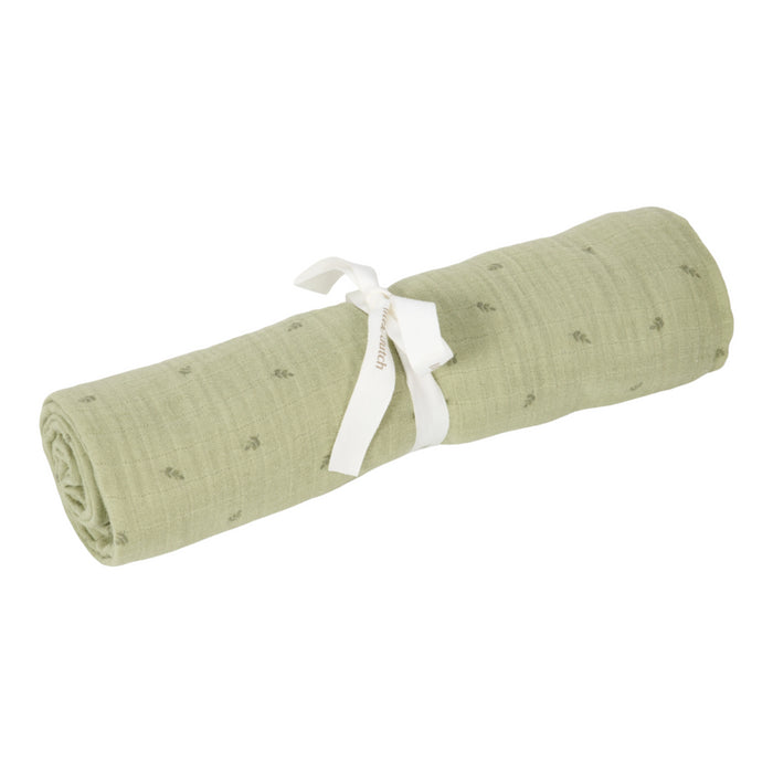 Little Dutch - Swaddle doek hydrofiel 120x120 - Pure soft Sage print