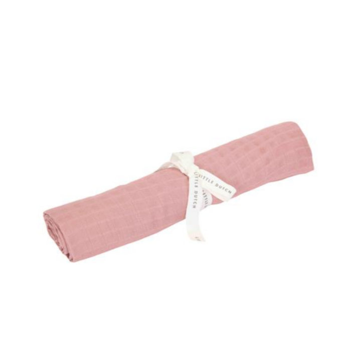 Little Dutch - Swaddle doek hydrofiel 120 x 120 Pure Pink Blush