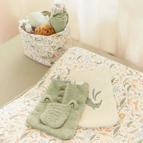 Little Dutch - Washandjes set Krokodil - Groen