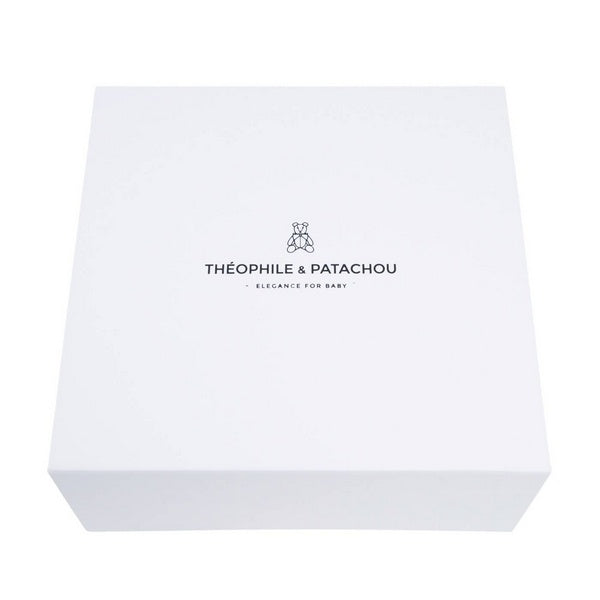 Theopile & Patachou  - Natural Garden Party - 3 geborduurde tetra doek NP 60x60 + doos