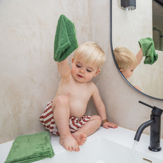 Timboo - WASHCLOTH (3 pieces) - Aloe green