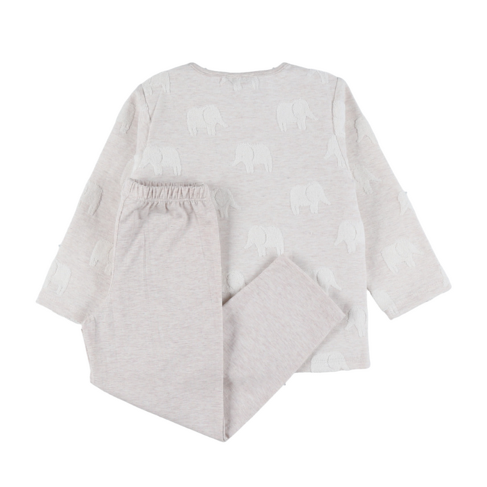 Noukies - Pyjama Beige met olifantjes