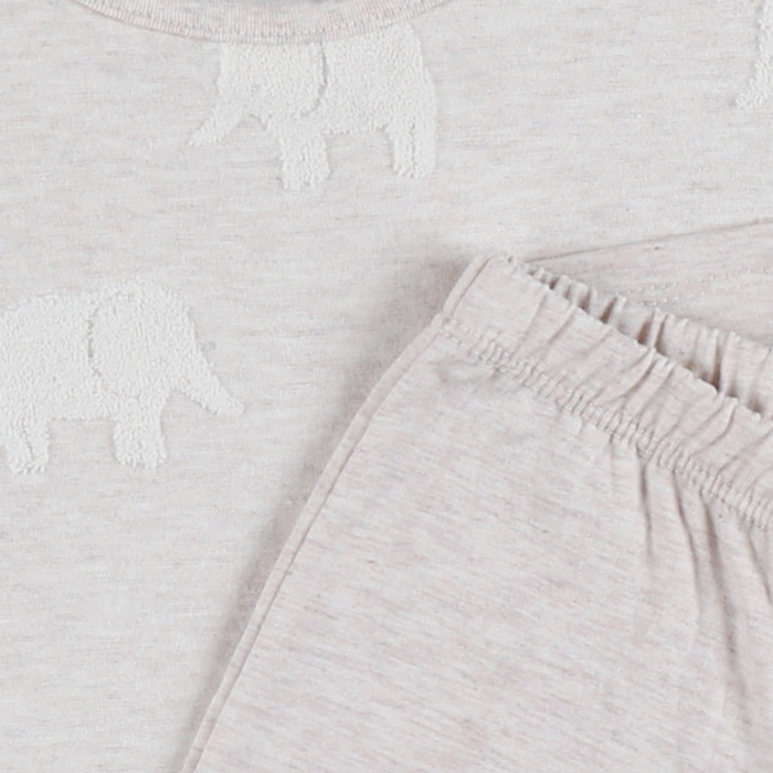 Noukies - Pyjama Beige met olifantjes