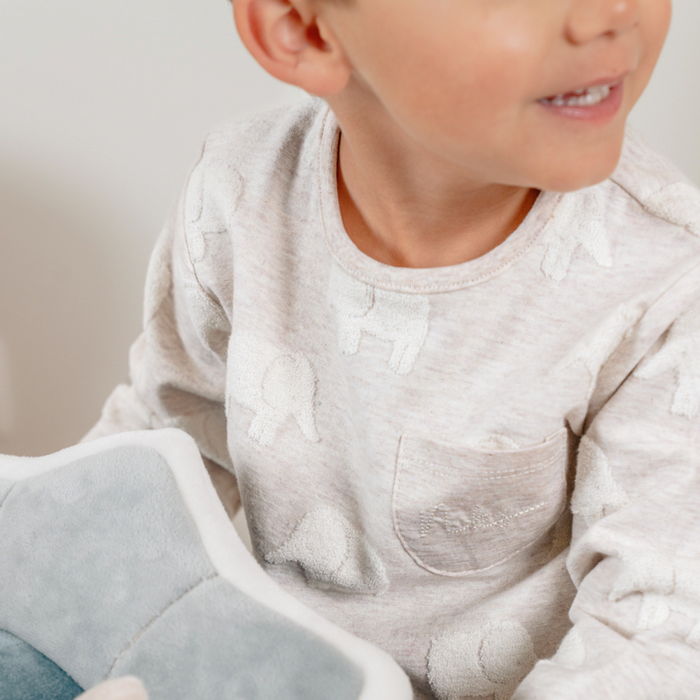 Noukies - Pyjama Beige met olifantjes