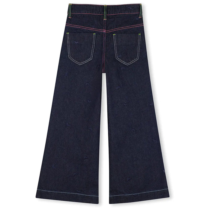 Billieblush - Jeans donkerblauw met hartjes ton sur ton