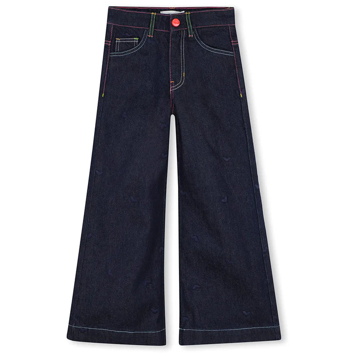 Billieblush - Jeans donkerblauw met hartjes ton sur ton