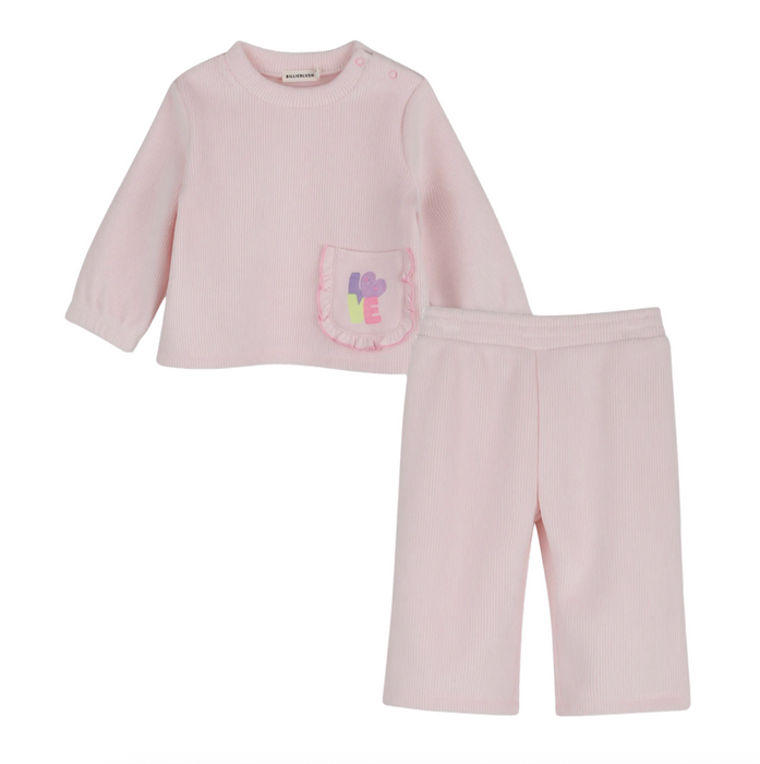 Billieblush - Set van Sweater en legging in zachte rib roze