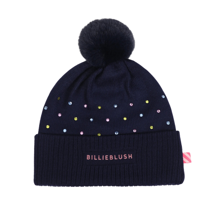 Billieblush - Muts donkerblauw met strass T2 (3-8 jaar)