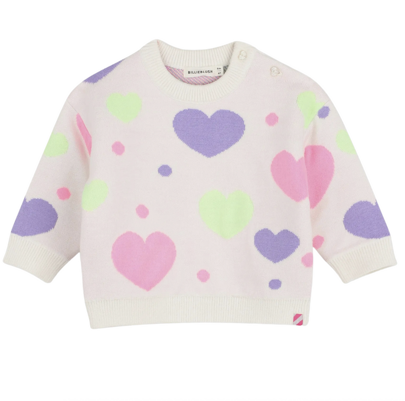Billieblush - Set van Sweater en broek met hartjes Multicolor