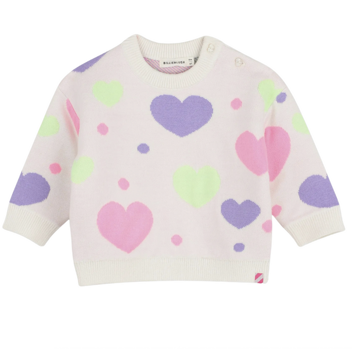 Billieblush - Set van Sweater en broek met hartjes Multicolor