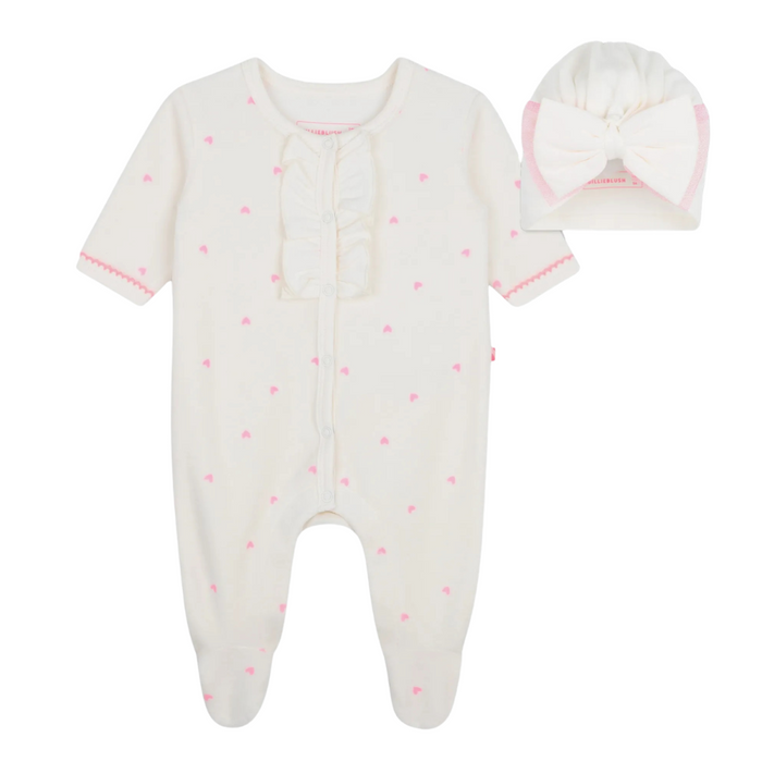 Billieblush - Set van babypakje met mutsje