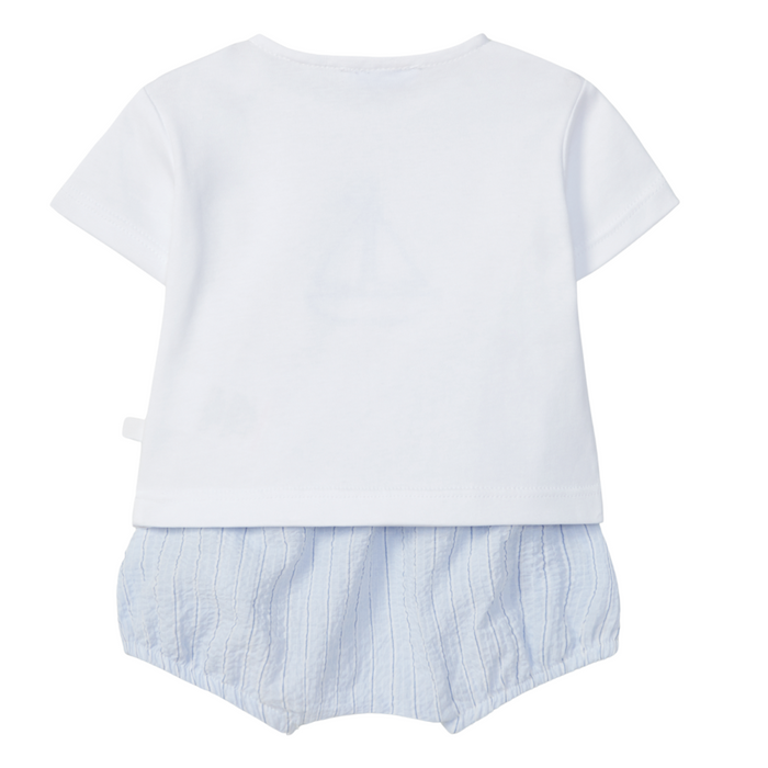 Laranjinha - 2-delige set van T-shirt en short met bootje