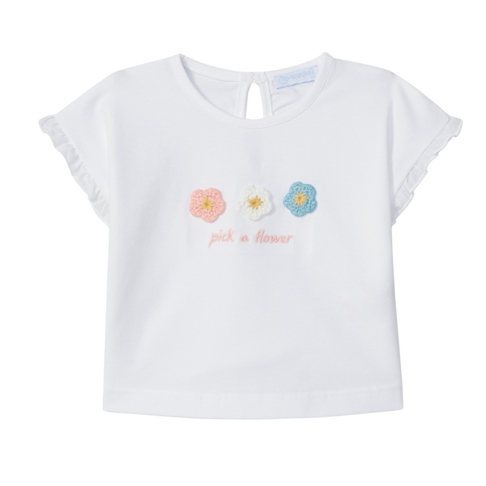 Laranjinha - T-shirt met bloemetjes