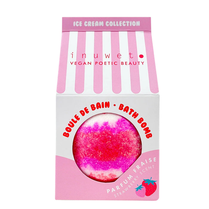 Inuwet - Bruisende badbal - Ice cream collection - Fraise