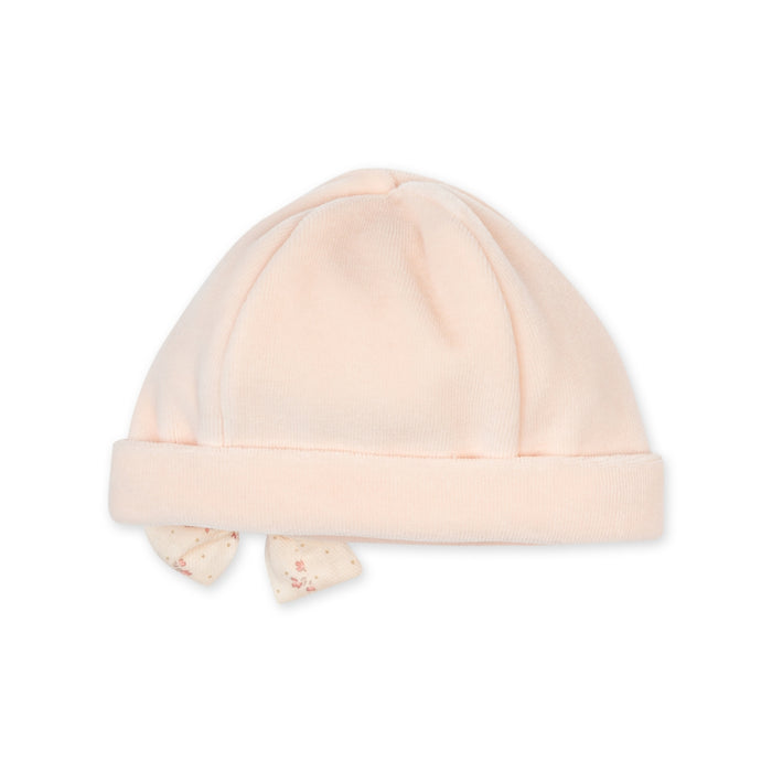 Baby Gi - Velours beanie Winter Garden - Peach pink