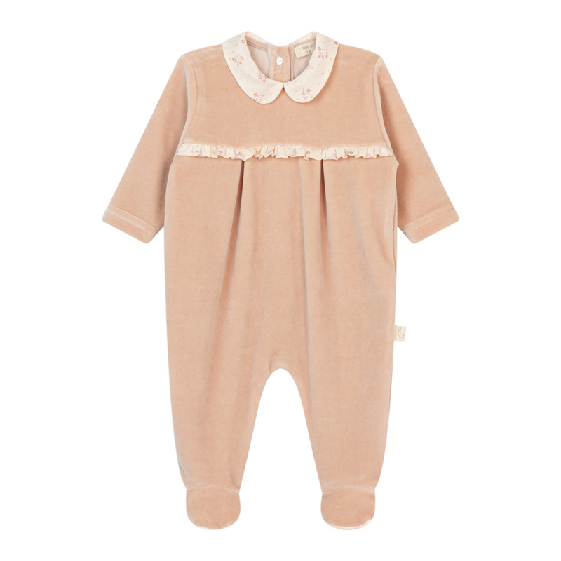 Baby Gi - Babypakje velours winter garden - Pastel Pink