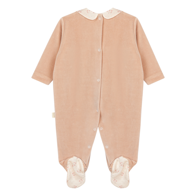 Baby Gi - Babypakje velours winter garden - Pastel Pink