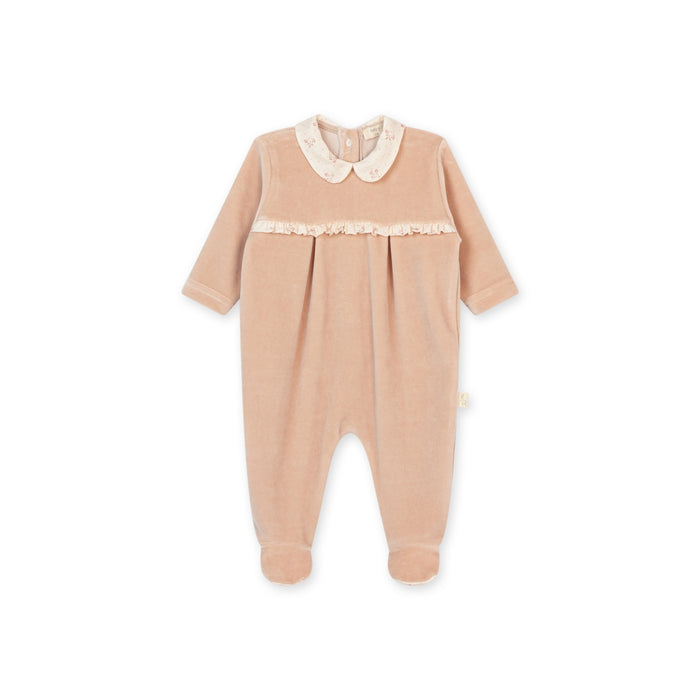 Baby Gi - Babypakje velours winter garden - Pastel Pink