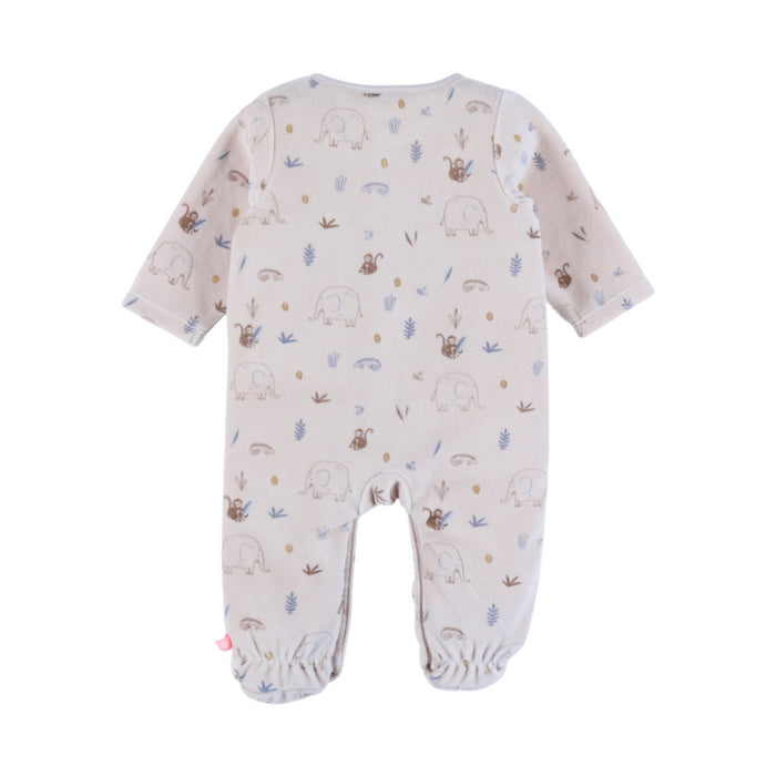 Noukies - Babypyjama met junglemotief in fluweel
