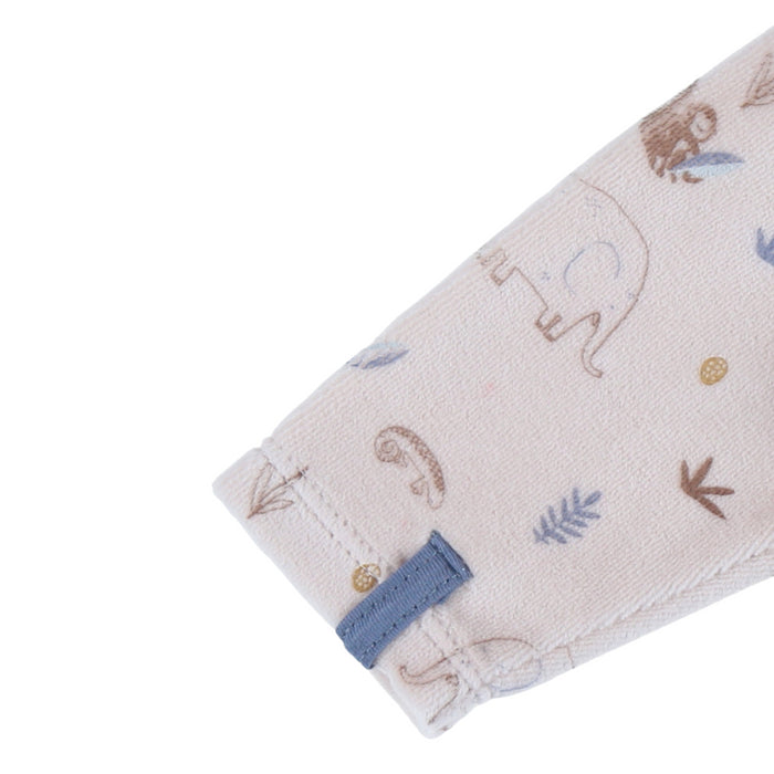 Noukies - Babypyjama met junglemotief in fluweel