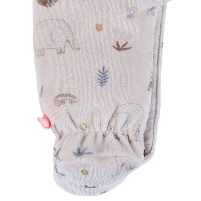 Noukies - Babypyjama met junglemotief in fluweel