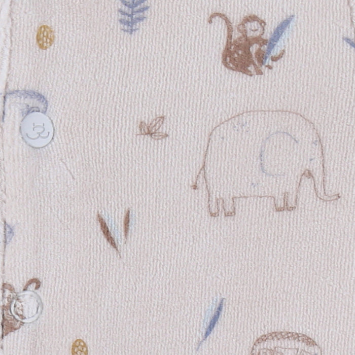 Noukies - Babypyjama met junglemotief in fluweel