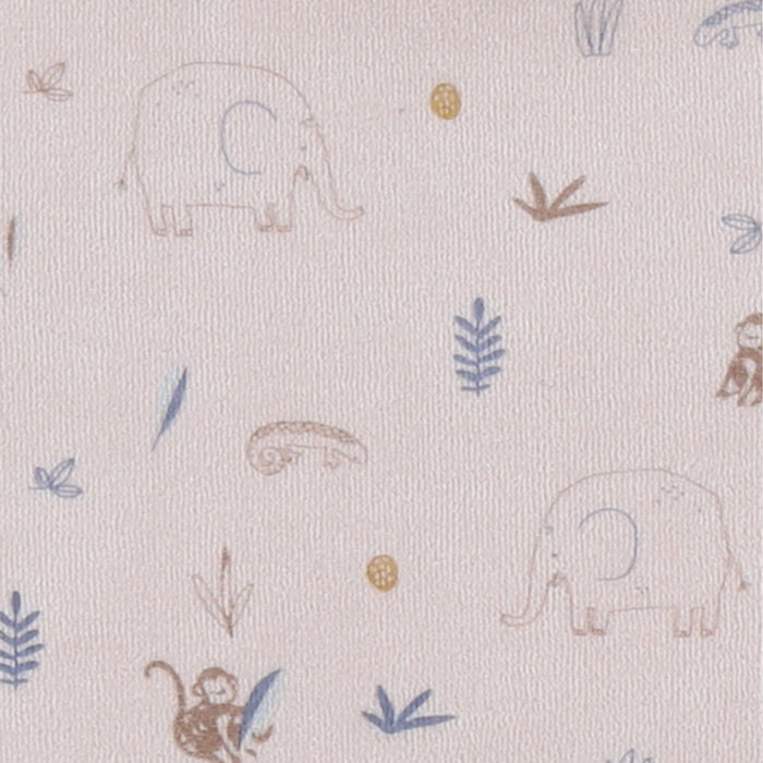 Noukies - Fluwelen pyjamaset met olifantenprint