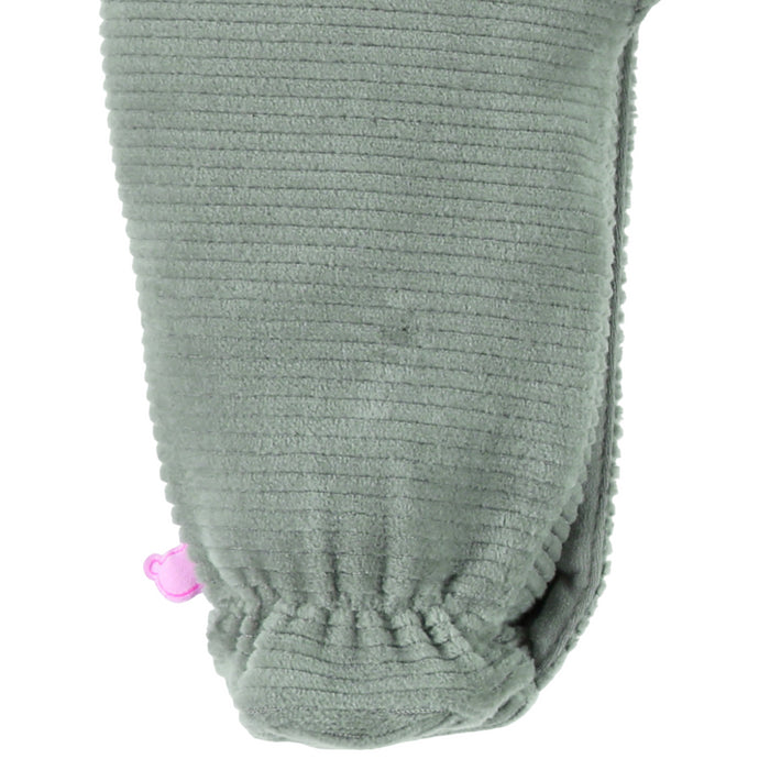 Noukies - Groene babypyjama met olifantenborduursel in geribd fluweel