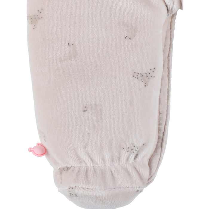 Noukies - Ecru babypyjama met zeehondenborduursel in fluweel